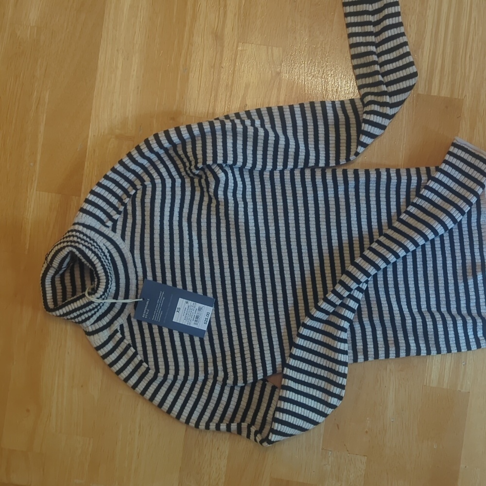 Striped Turtle Neck
